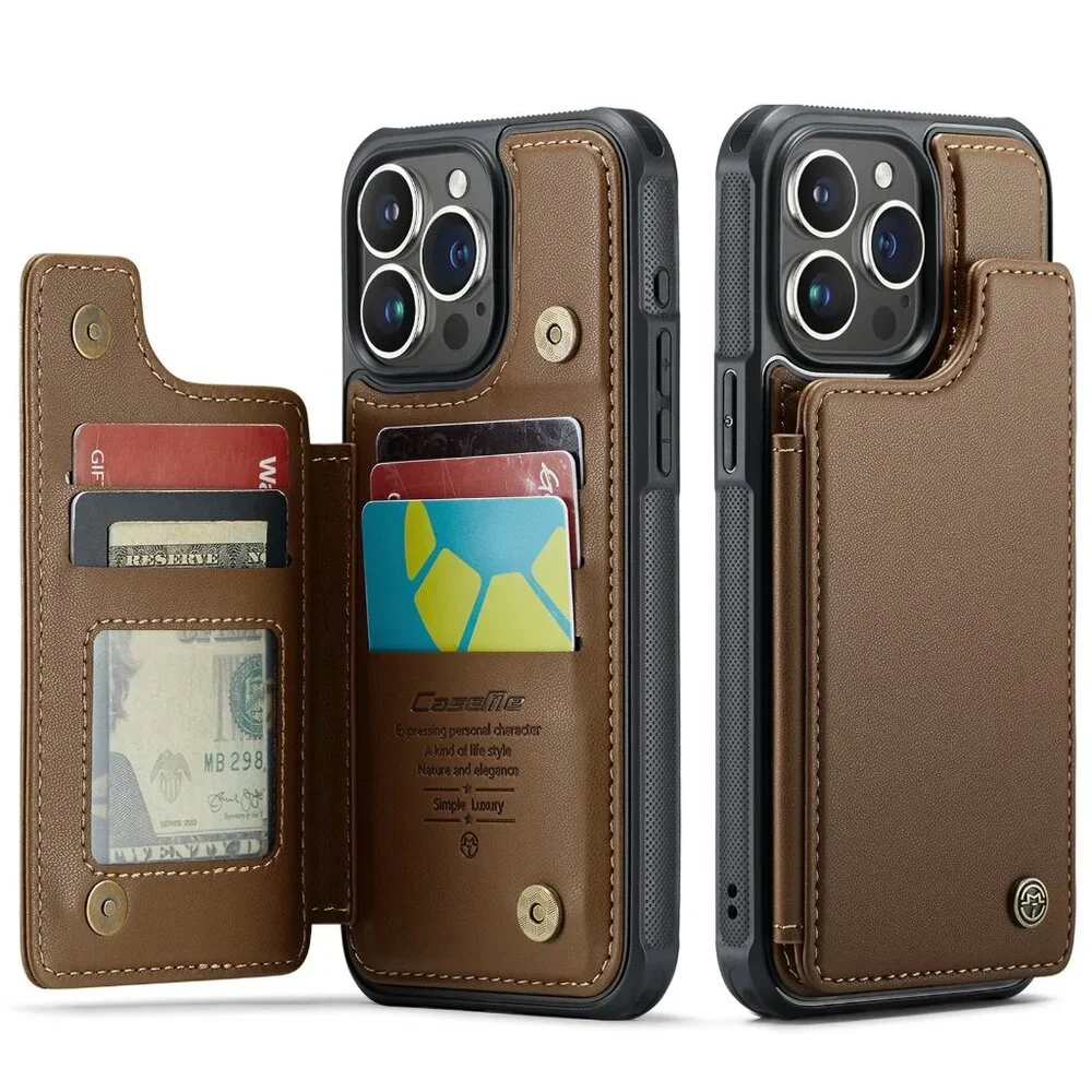 CaseMe C22 for iPhone 15 Pro Max PU Leather Wallet Case with RFID Blocking‎ Card